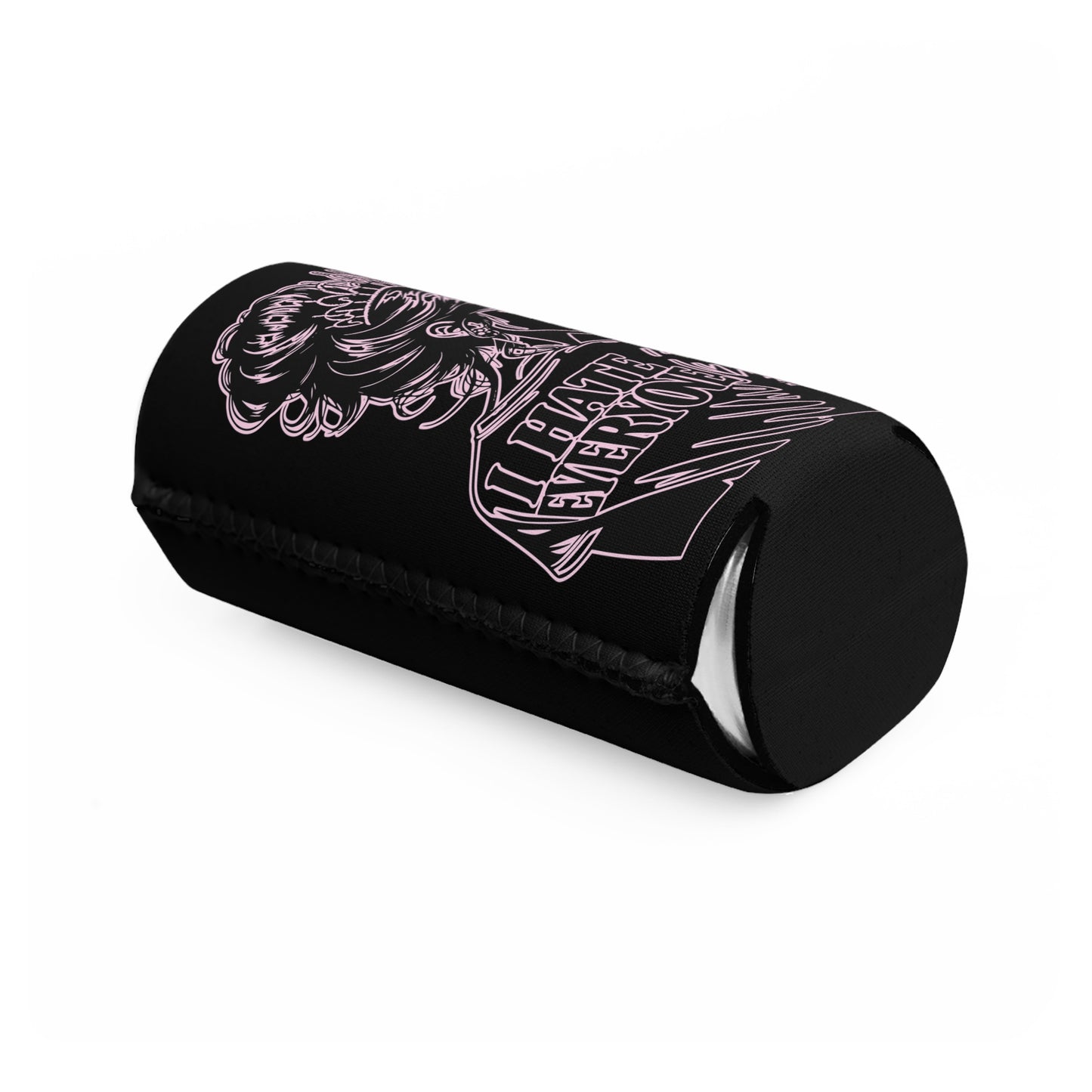 Slim Can Cooler - 'I Hate Everyone' Design | Fun & Sassy Cooler Sleeve, Insulated Drinks Holder, Funny Beverage Cooler, Sarcastic Can
