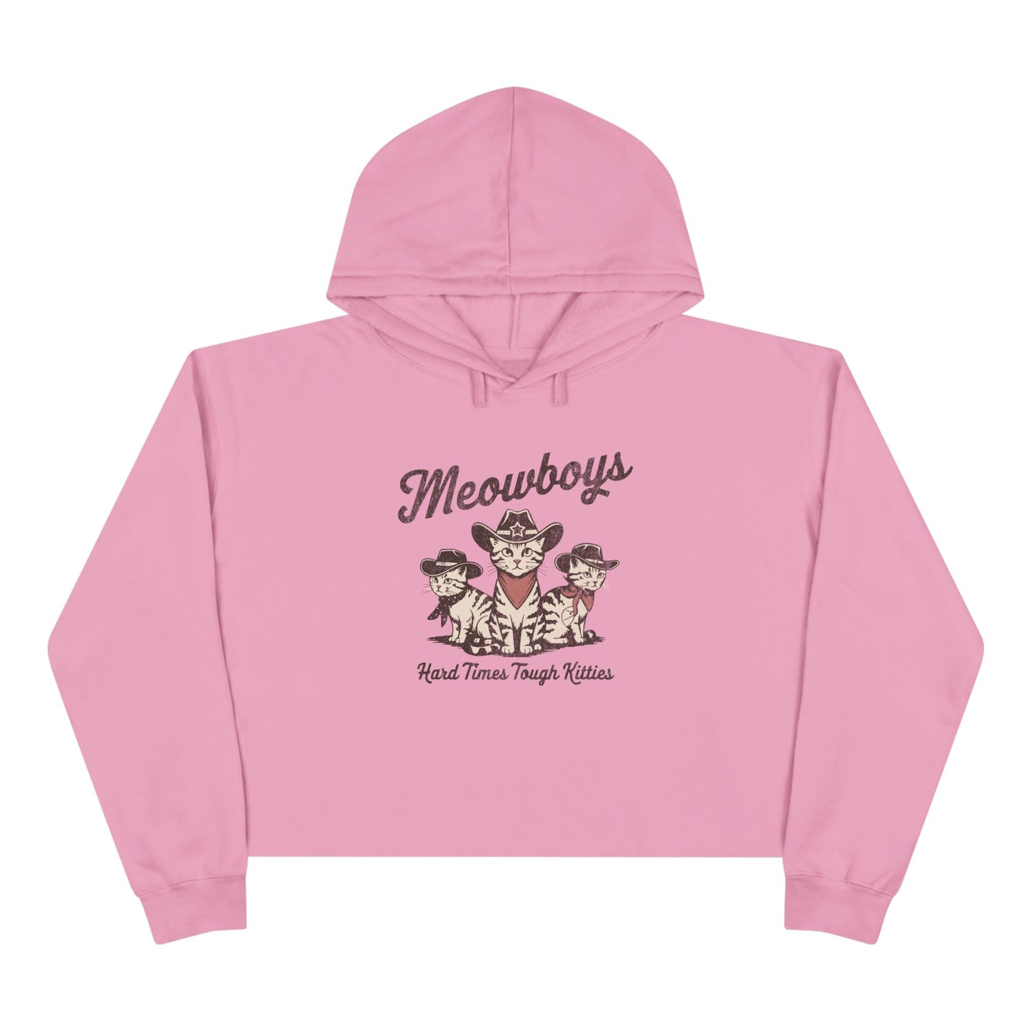 Meowboys Women's Crop Hoodie - Stylish & Comfy Cat Lover's Apparel