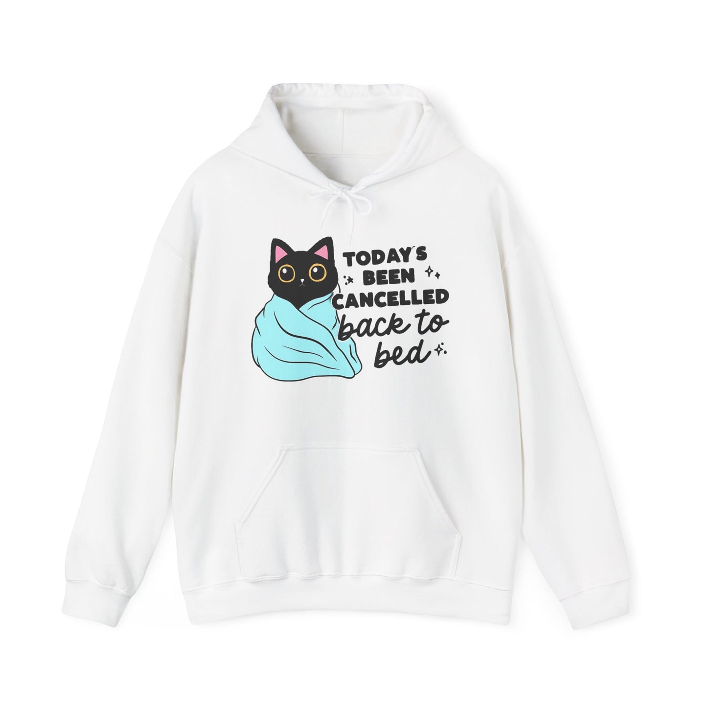 Cozy Cat Hoodie Todays Been Cancelled Perfect Gift for Introverts Gildan Unisex 18500