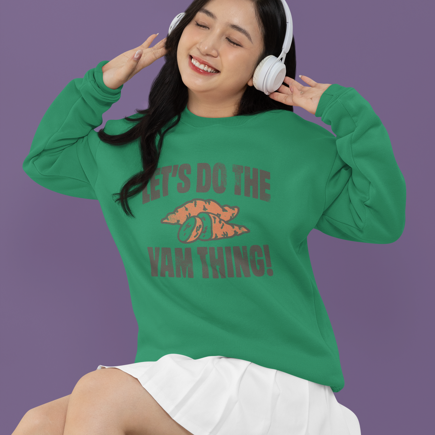 Let's Do the Yam Thing! Comfort Colors Unisex Lightweight Crewneck Sweatshirt