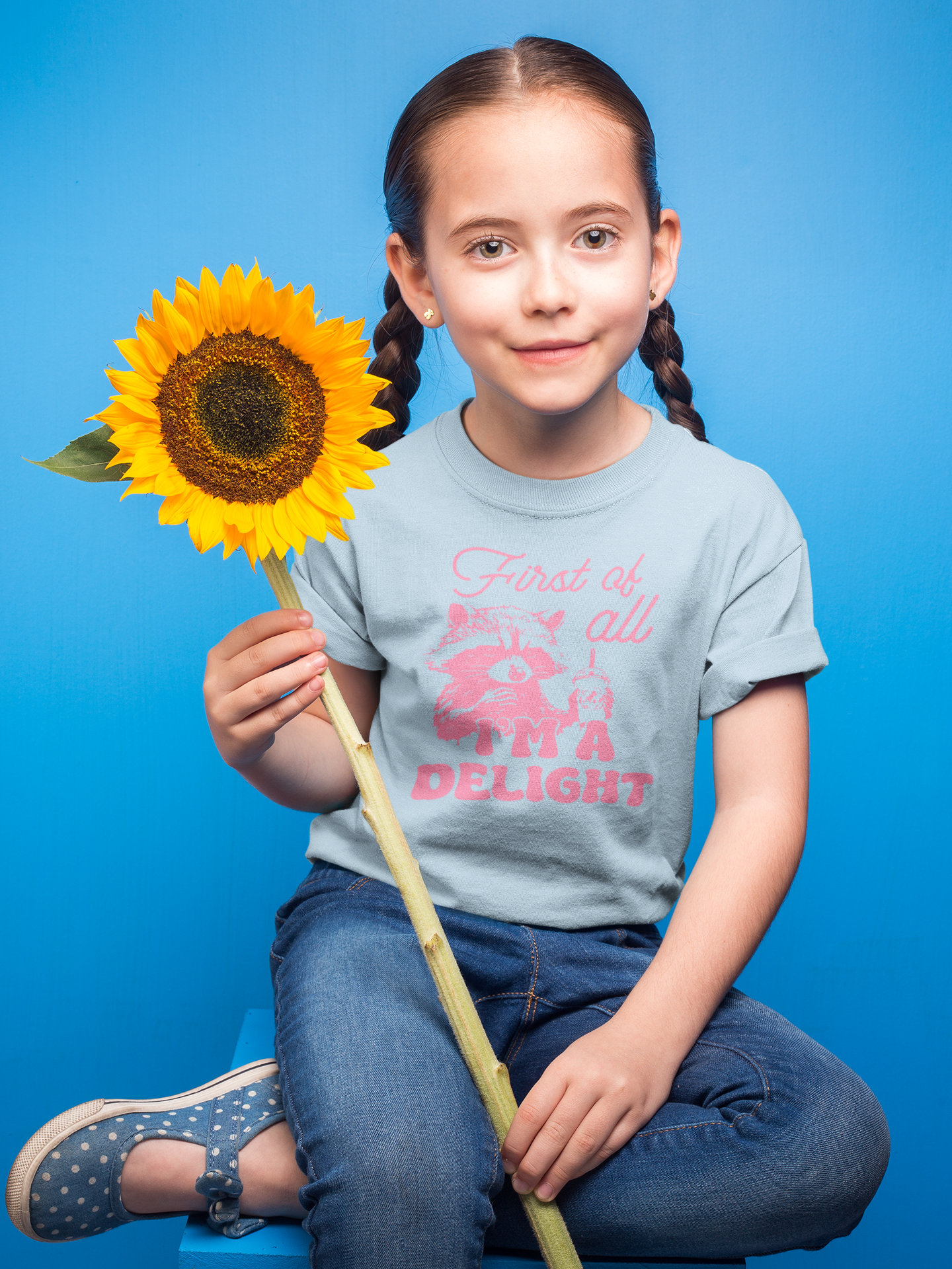 "First of all, I'm a Delight" Kids T-Shirt | Comfort Colors Back-to-School Tee in 4 Colors