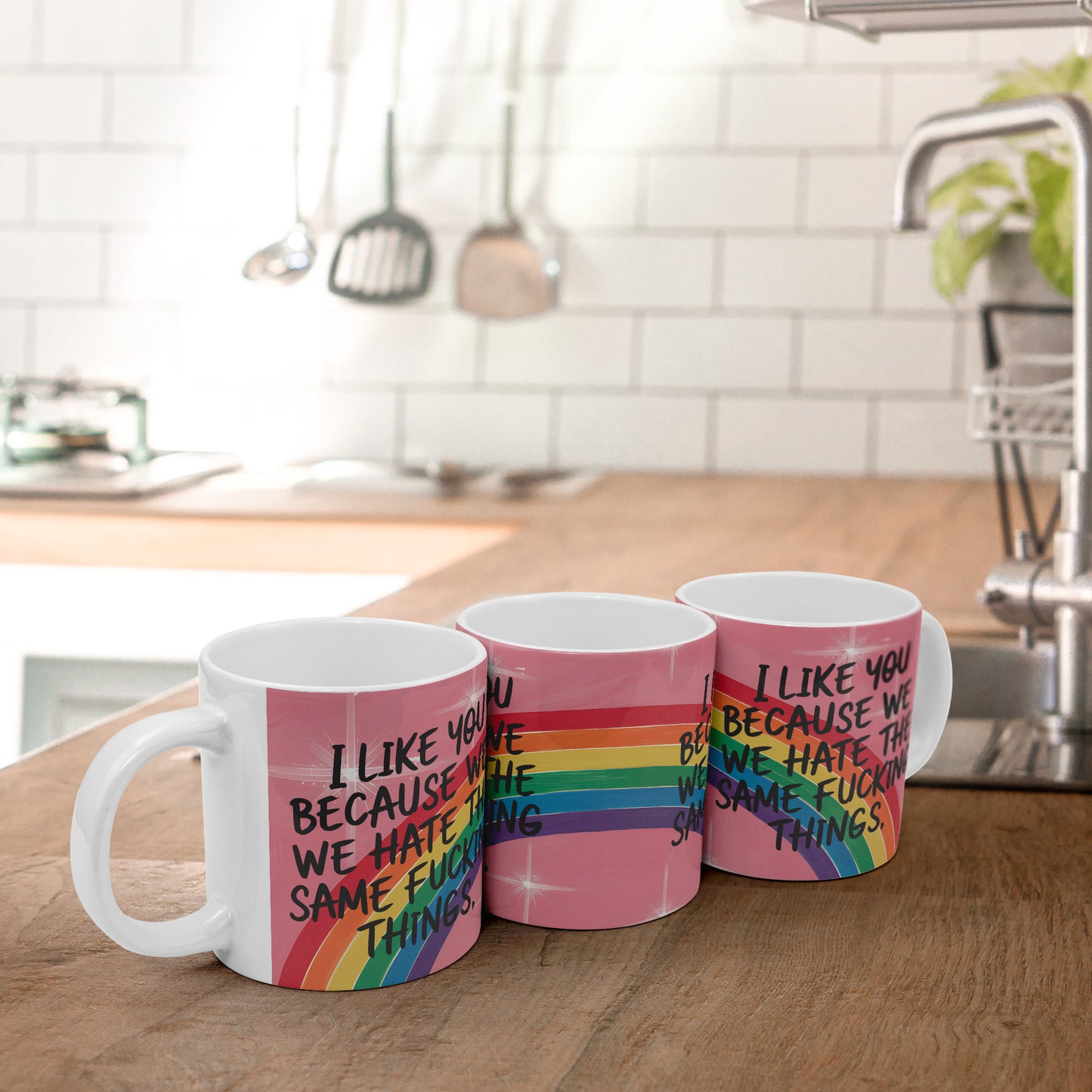 Colorful Friendship Mug - 20 oz Ceramic, Funny Gift for Best Friend