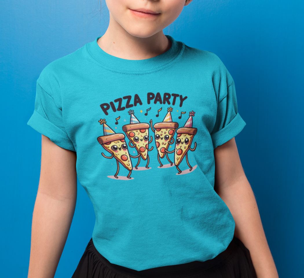 Fun and Festive Pizza Party Youth T-Shirt | Perfect for Back-to-School Comfort