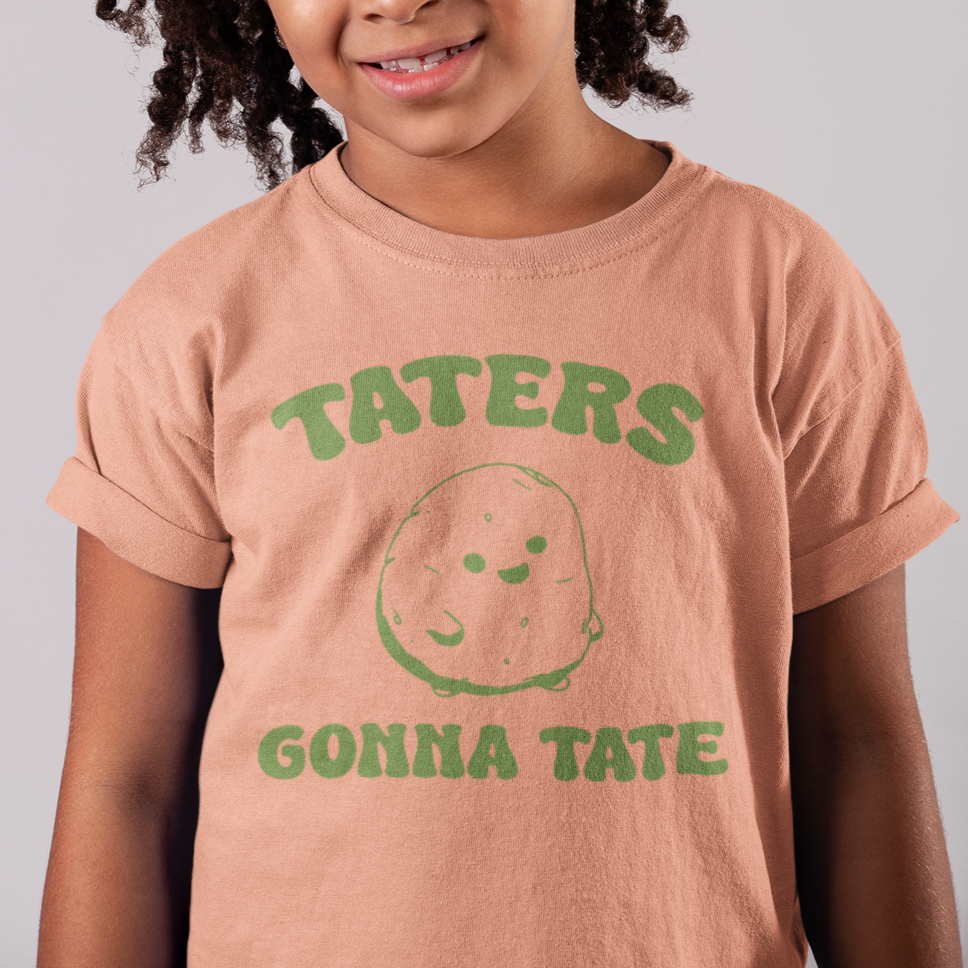 Taters Gonna Tate Youth Midweight Shirt - Cute Potato Design in 5 Comfort Colors