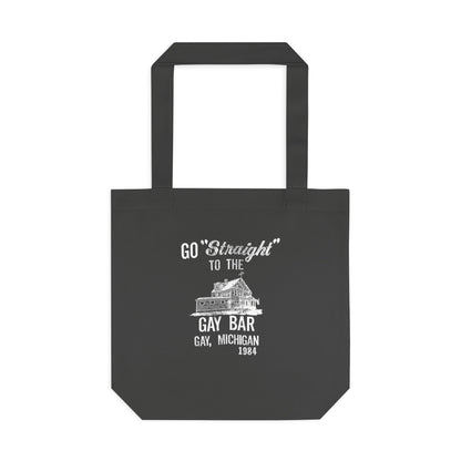 Go Straight to the Gay Bar Tote Bag | Gay, Michigan Vintage Canvas Bag | Funny LGBTQ+ Market Tote