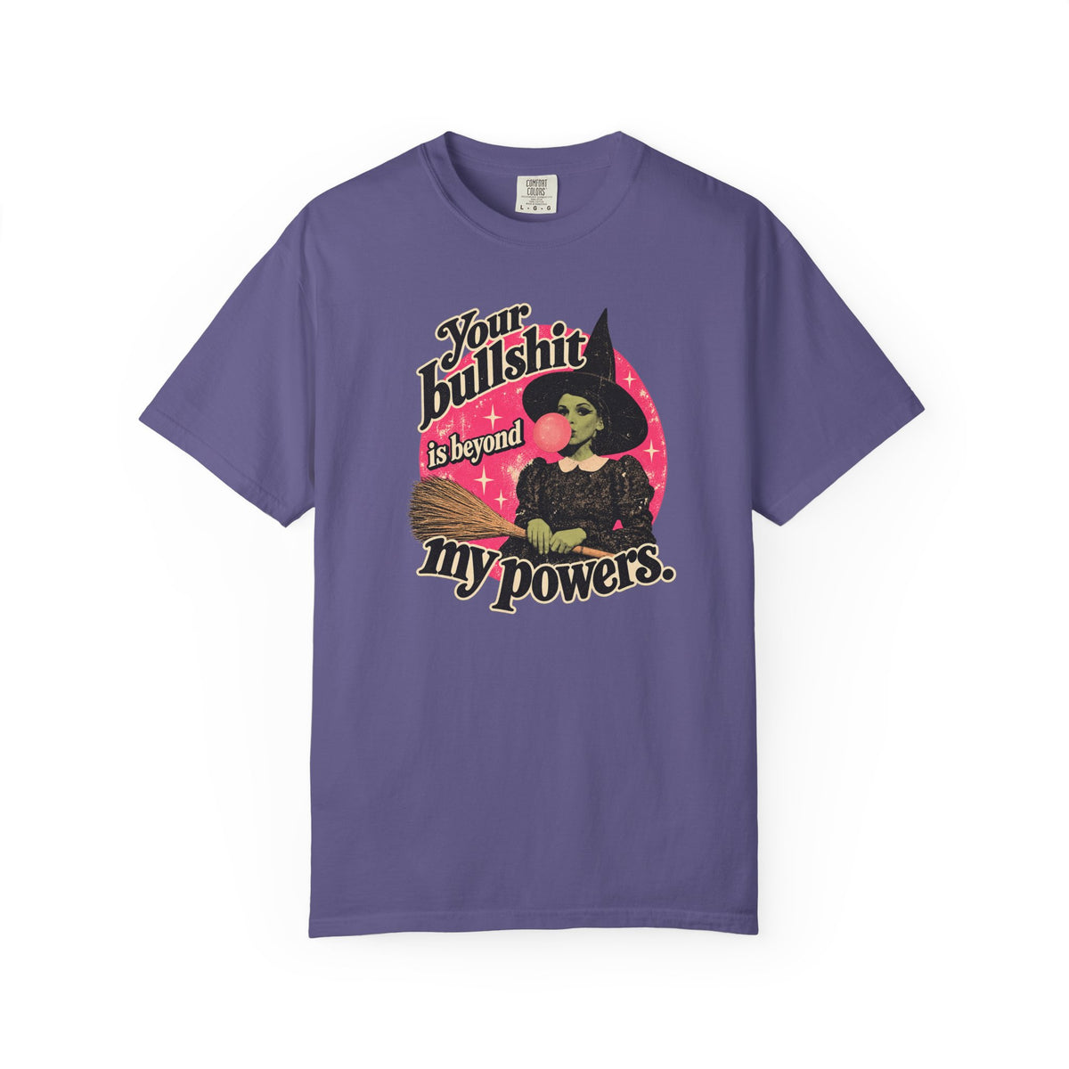 Retro Bubblegum Witch Graphic Tee | Comfort Colors