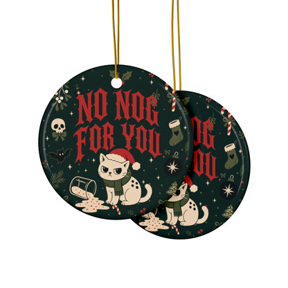 No Nog for You Grumpy Cat Christmas Ornament