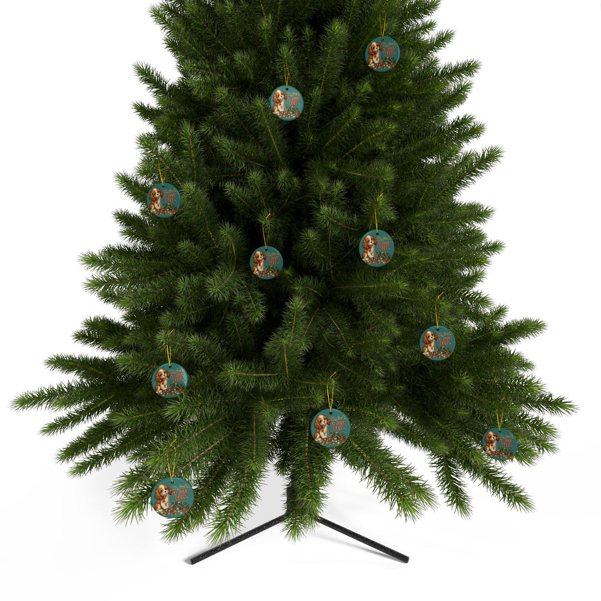 Funny Christmas Puppy Ornament – “Oh, Fuck. It Just Fell.”