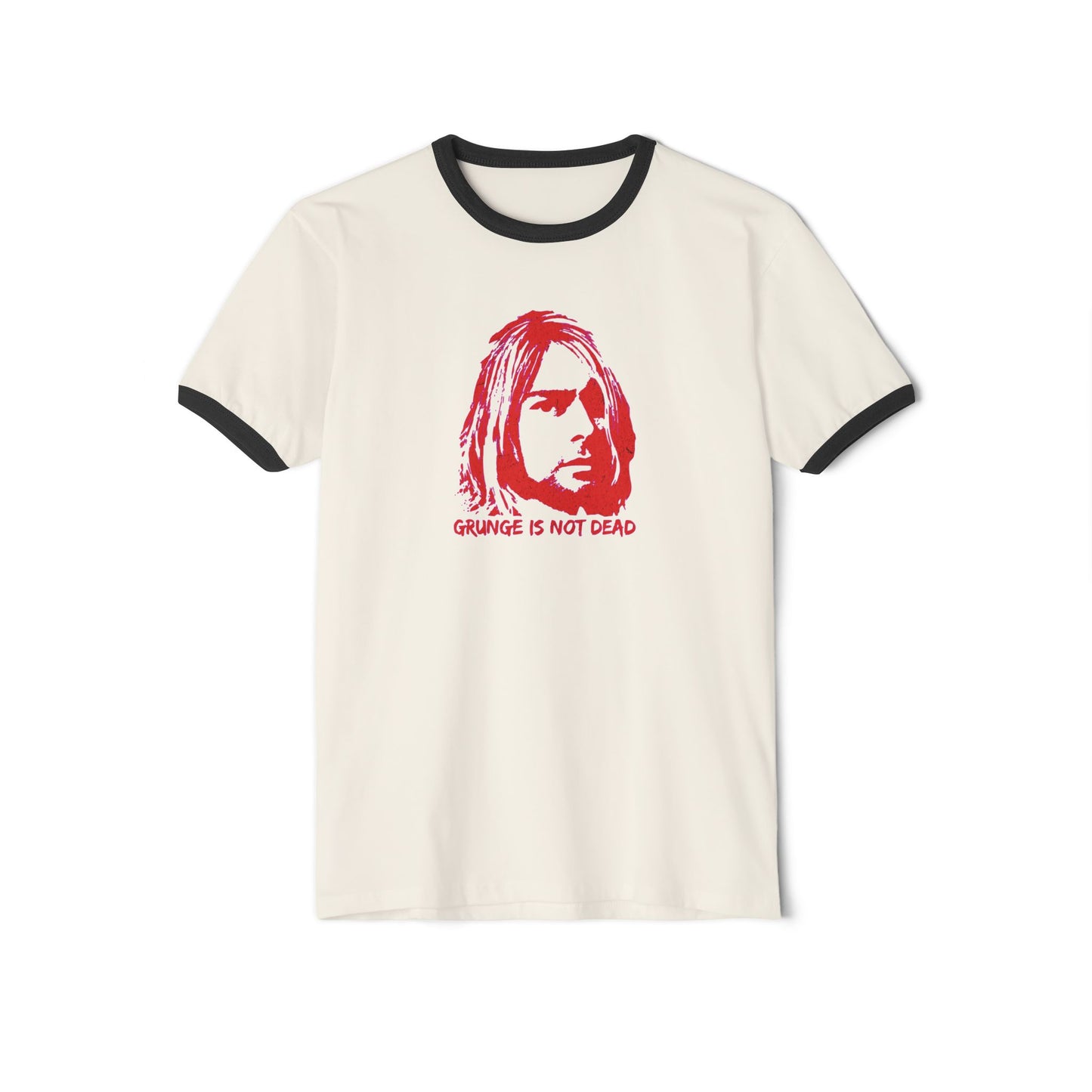 Grunge Is Not Dead - Kurt Cobain Ringer Tee | Retro Rock Style