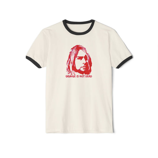 Grunge Is Not Dead - Kurt Cobain Ringer Tee | Retro Rock Style