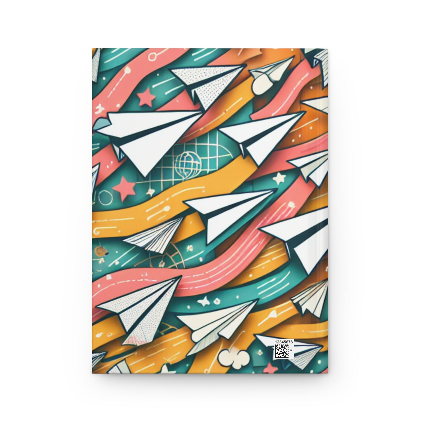 Unique 3-D Paper Airplane Design Journal – Fold  and Fly Your Worries Away Hardcover Journal