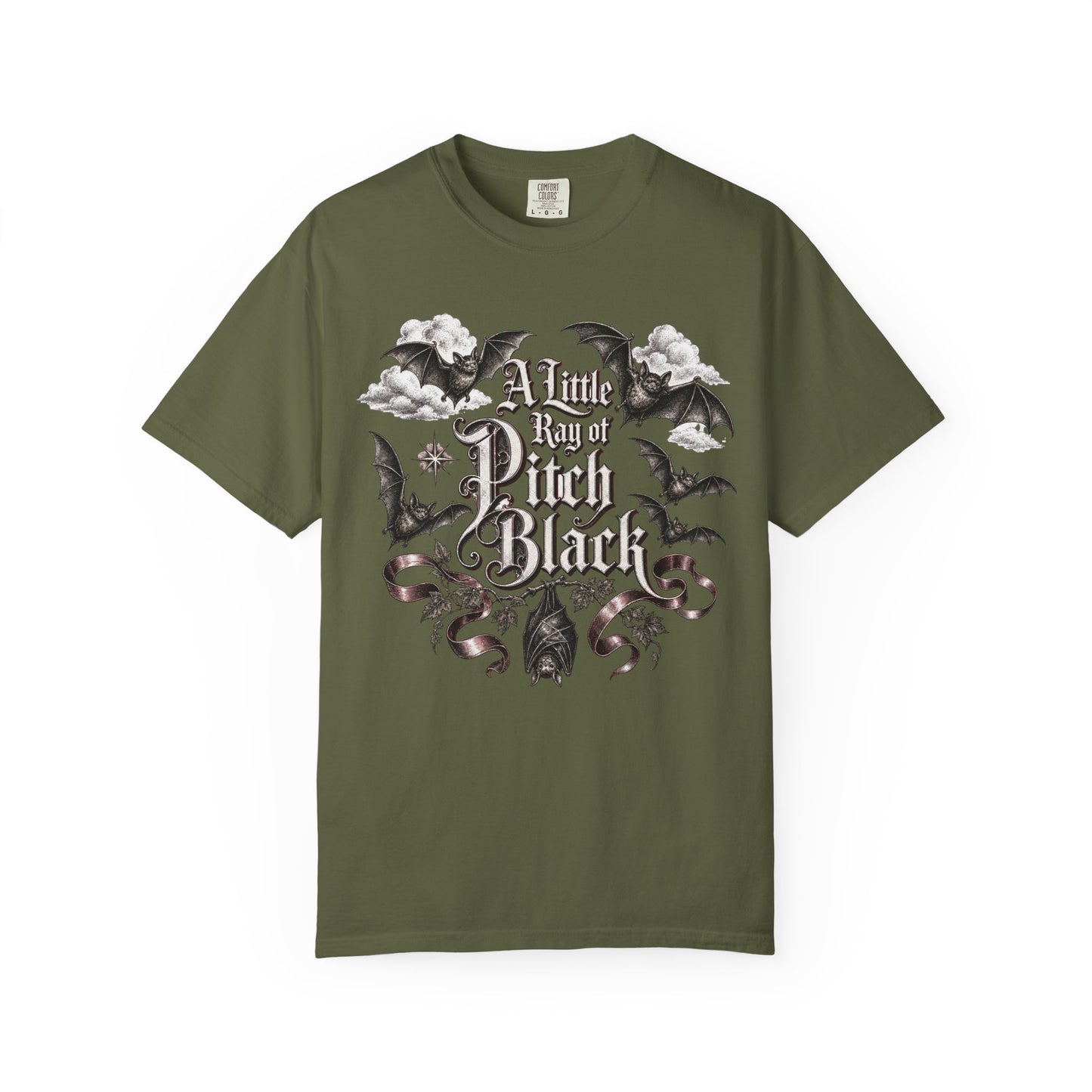 A Little Ray of Pitch Black Gothic Bat Comfort Colors 1717 T-Shirt