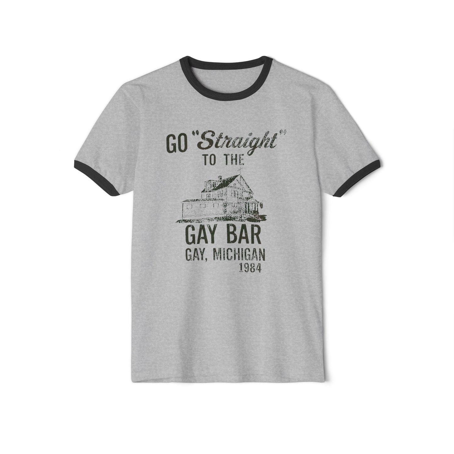 Go Straight to the Gay Bar Shirt Unisex Cotton Ringer T-Shirt