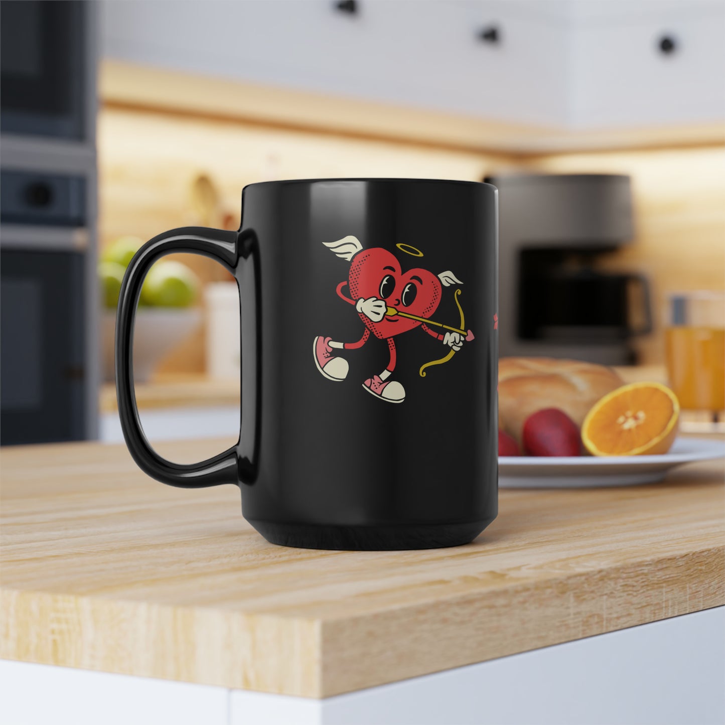 Ew Run Anti-Valentine's Day Black Mug, 15oz
