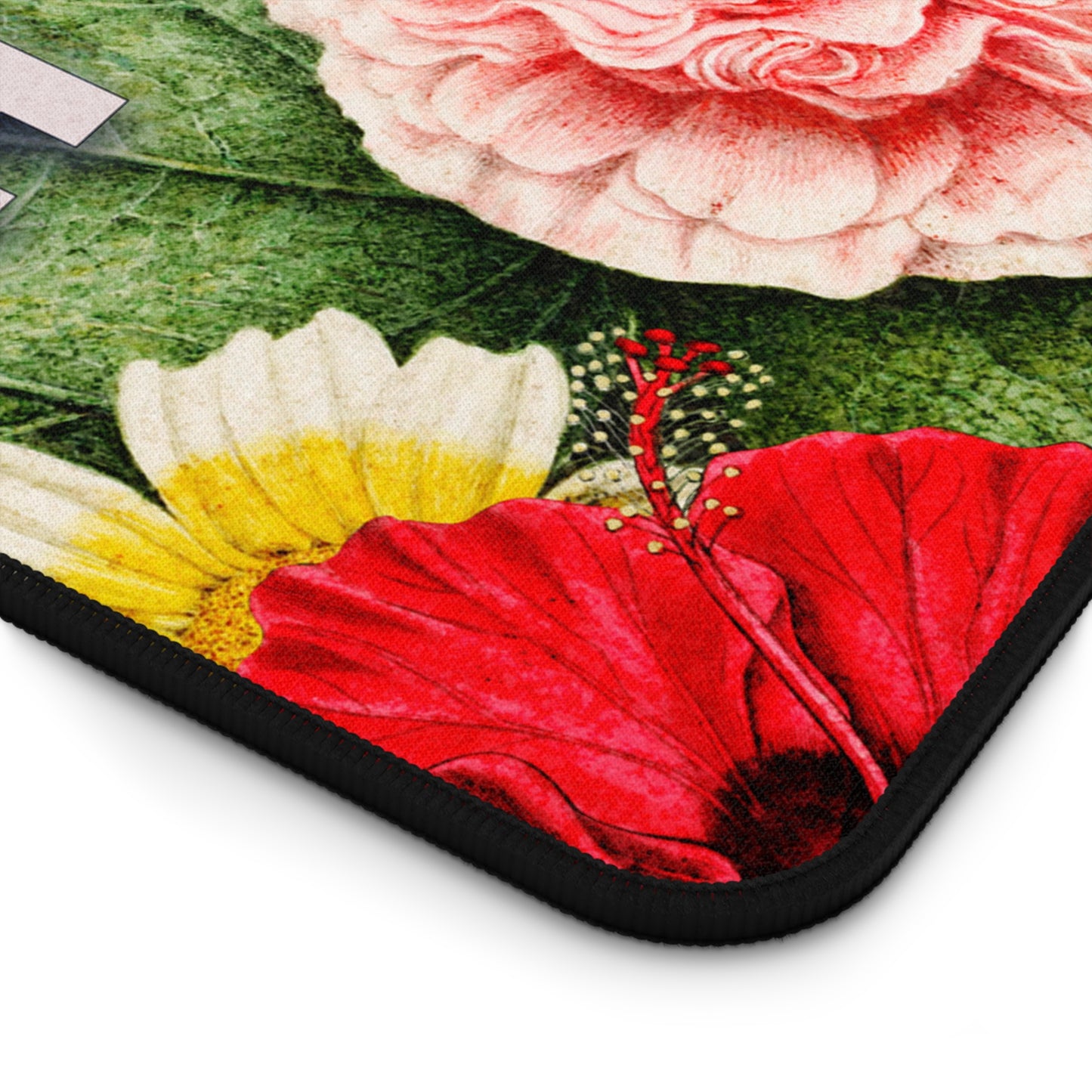 Vintage Floral Desk Mat - Get Shit Done Motivational Design in 3 Sizes