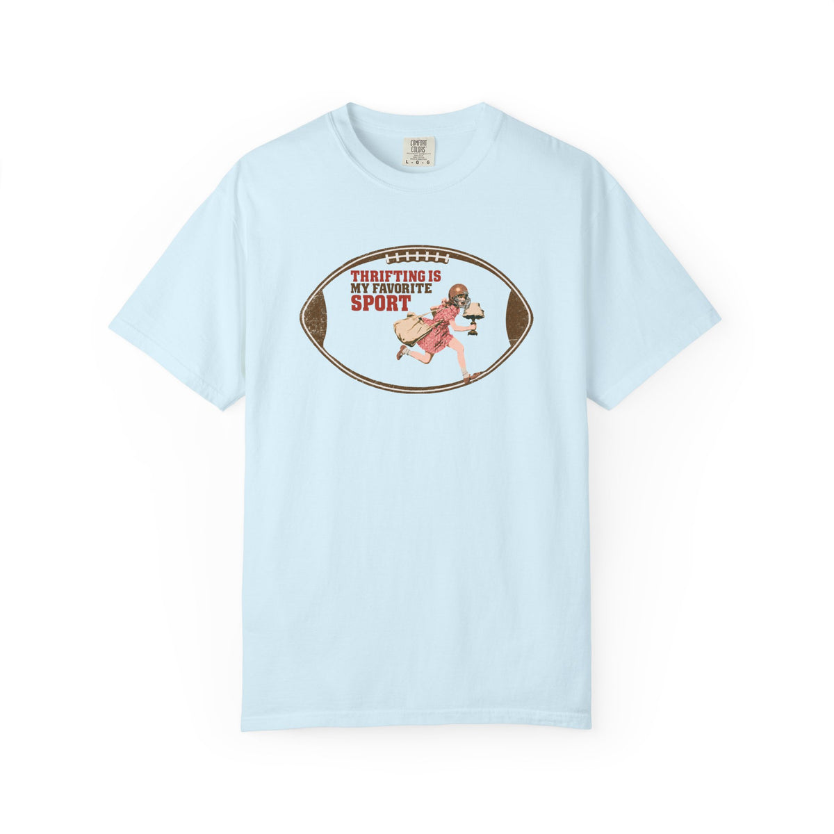 Thrifting Is My Favorite Sport Shirt, Comfort Colors Retro Football Graphic
