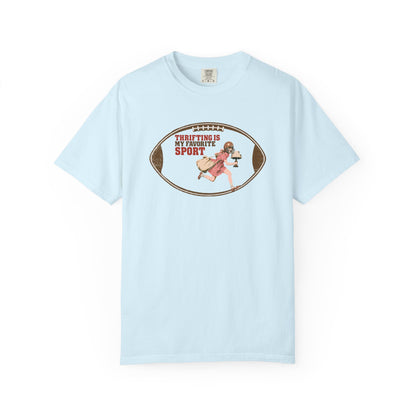 Thrifting Is My Favorite Sport Shirt, Comfort Colors Retro Football Graphic