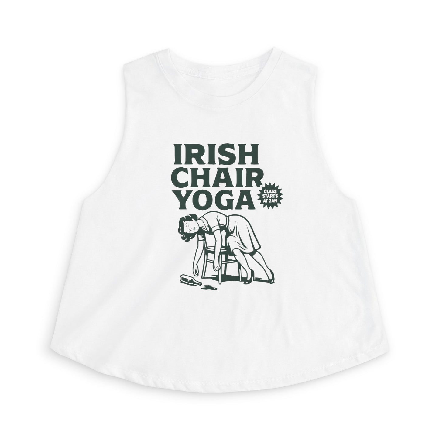 Irish Chair Yoga Womens Crop Tank Top Top