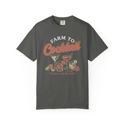 Farm to Cocktail Unisex Garment-Dyed T-shirt
