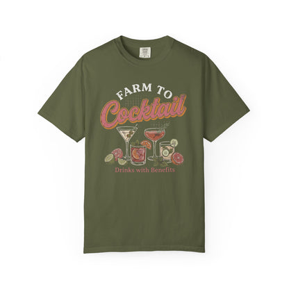 Farm to Cocktail Unisex Garment-Dyed T-shirt