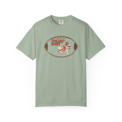 Thrifting Is My Favorite Sport Shirt, Comfort Colors Retro Football Graphic