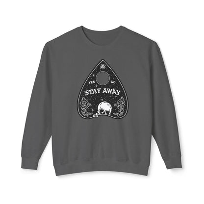 Stay Away Ouija Planchette Comfort Colors Lightweight Unisex Sweatshirt - Perfect for Cool Fall Nights