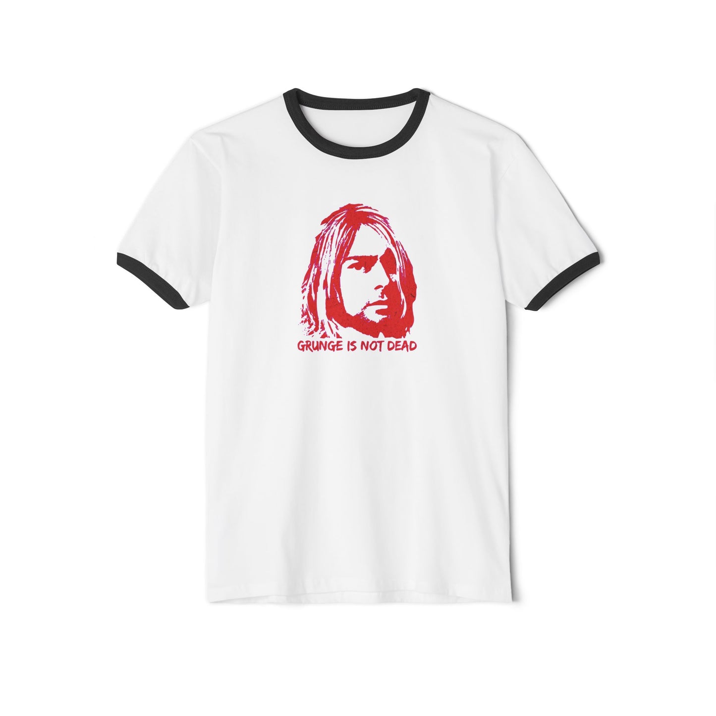 Grunge Is Not Dead - Kurt Cobain Ringer Tee | Retro Rock Style