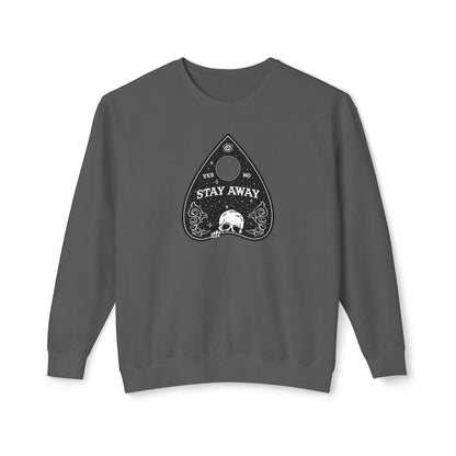 Stay Away Ouija Planchette Comfort Colors Lightweight Unisex Sweatshirt - Perfect for Cool Fall Nights