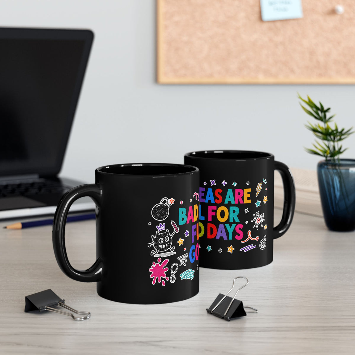 Bad Ideas Coffee Mug | Funny Coworker Gift & Office Mug