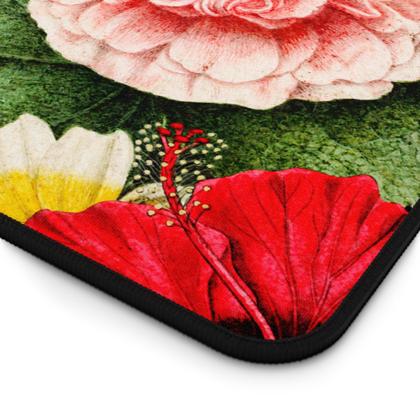 Vintage Floral Desk Mat - Get Shit Done Motivational Design in 3 Sizes