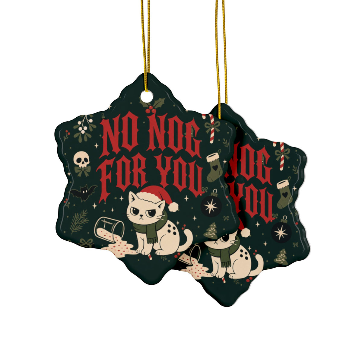 No Nog for You Grumpy Cat Christmas Ornament