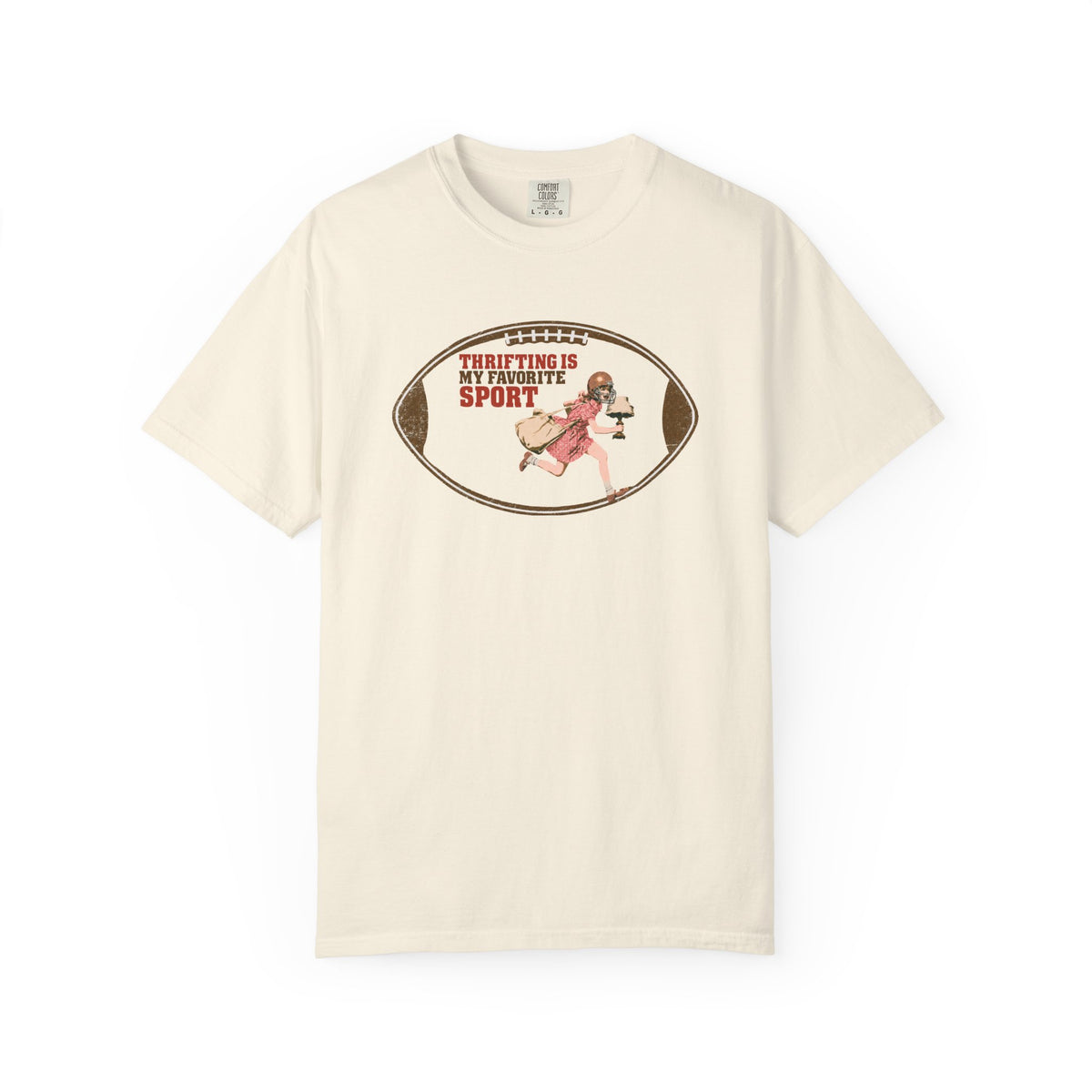 Thrifting Is My Favorite Sport Shirt, Comfort Colors Retro Football Graphic