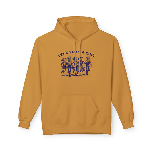 Let's Form a Cult Unisex Hoodie - Playfully Dark Political Humor for Spooky Season