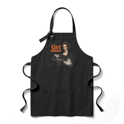 Girl Dinner Kitchen Heavy Twill Bib Apron | Hostess Gift for Her