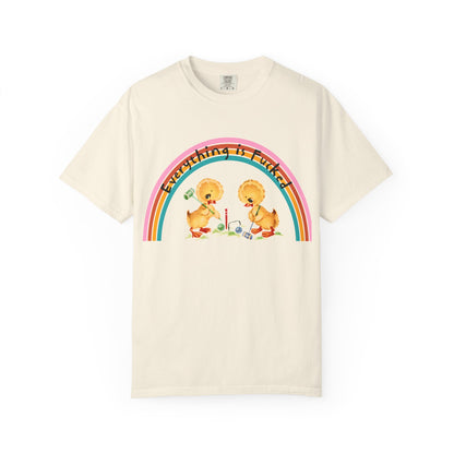 Everything is F*cked Retro Duck T-Shirt | Funny Vintage Comfort Colors Unisex Tee