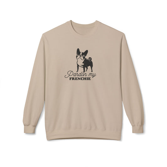 Pardon My Frenchie Sweatshirt | French Bulldog Lover Gift, Soft Fleece Jumper, Cute Dog Graphic Top, Dog Mom Dad Apparel, Pet Owner Pullover