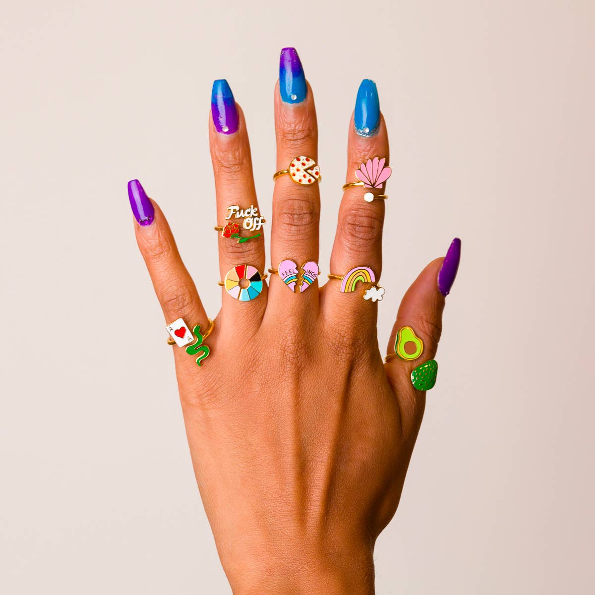 F*ck Off Adjustable Gold Ring | Swear Word Jewelry
