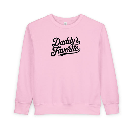 Daddy’s Favorite Toddler Sweatshirt | Cute Cozy Kids Crewneck | Funny Gift for Daddy’s Girl or Boy