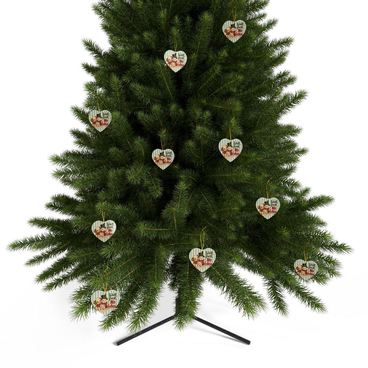 Well Fuck No Idea Funny Christmas Ceramic Ornament