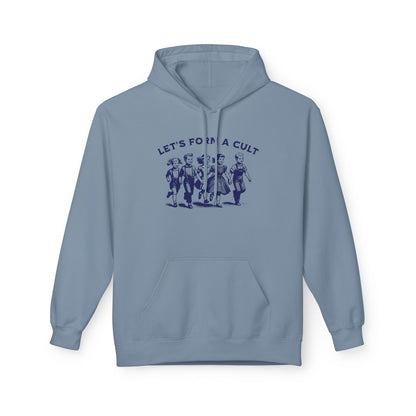 Let's Form a Cult Unisex Hoodie - Playfully Dark Political Humor for Spooky Season