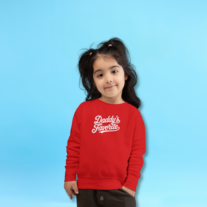 Daddy’s Favorite Toddler Sweatshirt | Cute Cozy Kids Crewneck | Funny Gift for Daddy’s Girl or Boy