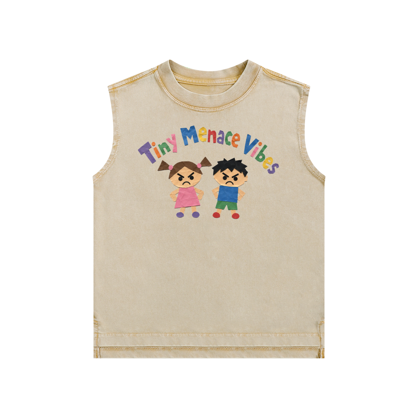 Tiny Menace Vibes Snow Washed Kids' Tank Top