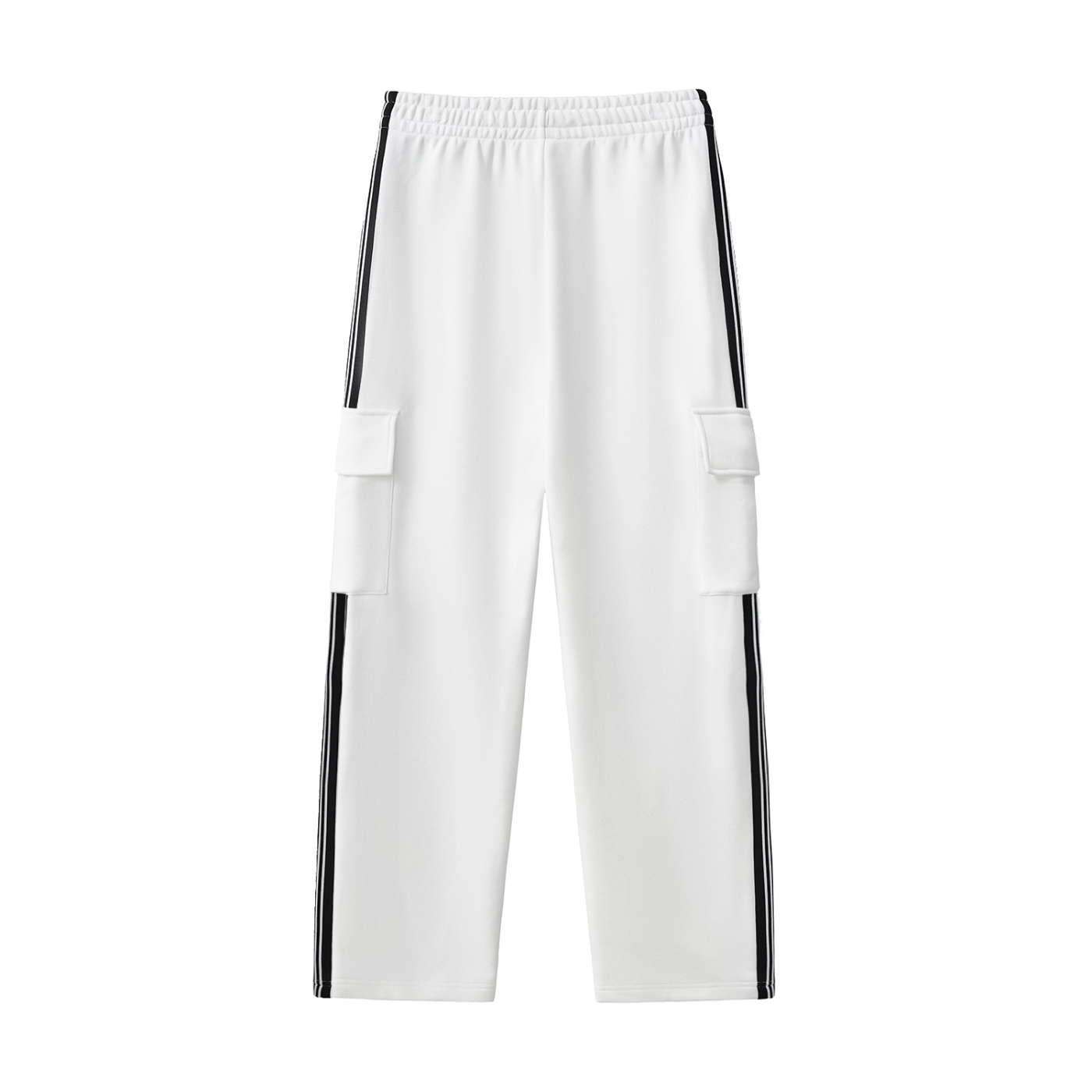 Cute But Deadly Unisex Cargo Track Pants Side Stripe Straight-Leg