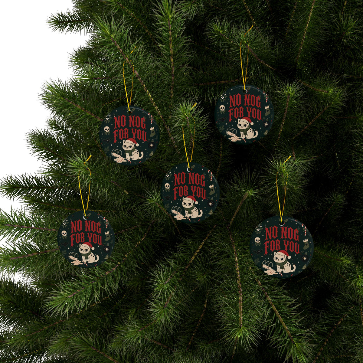 No Nog for You Grumpy Cat Christmas Ornament