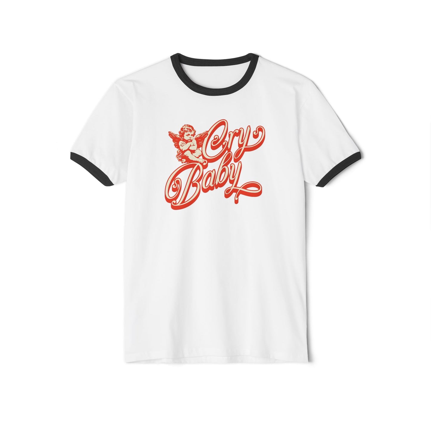 Cry Baby Angel Ringer Tee Vintage Inspired Design