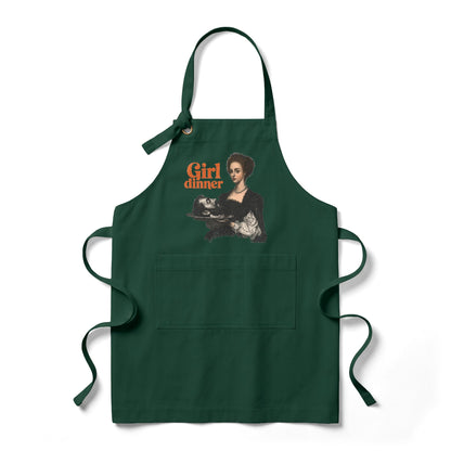 Girl Dinner Kitchen Heavy Twill Bib Apron | Hostess Gift for Her