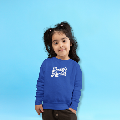 Daddy’s Favorite Toddler Sweatshirt | Cute Cozy Kids Crewneck | Funny Gift for Daddy’s Girl or Boy