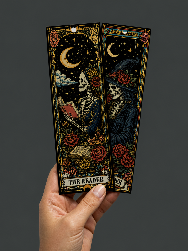 Funny Metal Bookmark Set + 2 Free Tarot Bookmarks