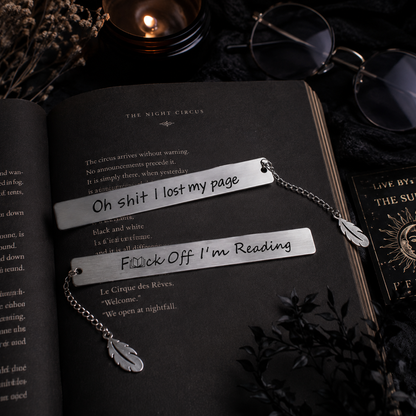 Funny Metal Bookmark Set + 2 Free Tarot Bookmarks