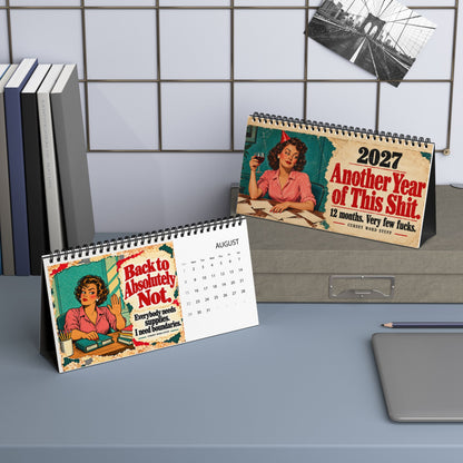 2027 Funny Desk Calendar – Retro Women & Sarcastic Sayings